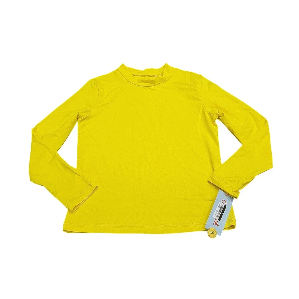 Boys' Solid Rash Guard Top - Cat & Jack Yellow Size Medium 8